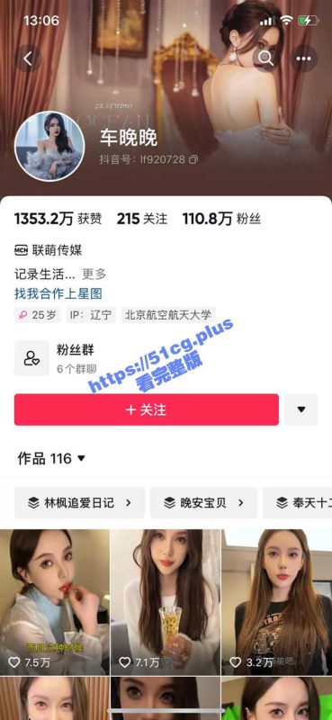 抖音百万粉丝网红「车晚晚」与有钱人 田总 群里直播约战 网络疯传-51吃瓜网